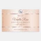 Pastel Rose Coral Product Labels Initials Add Logo