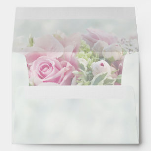 Pastel Rose Elegant Wedding Bouquet Envelope