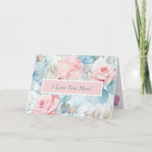 Pastel Rose Embrace Personalised Mother's Day Card