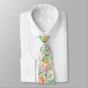 Pastel Rose Garden Tie