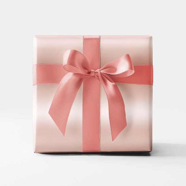 Pastel Rose Gold Foil Ombre Wrapping Paper (Pastel Rose Gold Foil Ombre Wrapping Paper)