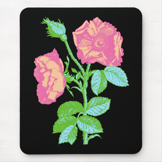Pastel Rose Mouse Mat (Front)
