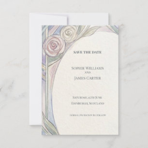 Pastel Rose Nouveau Save The Date