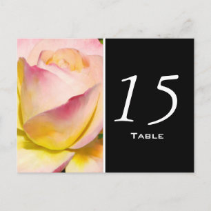 Pastel Rose Table Number Postcard
