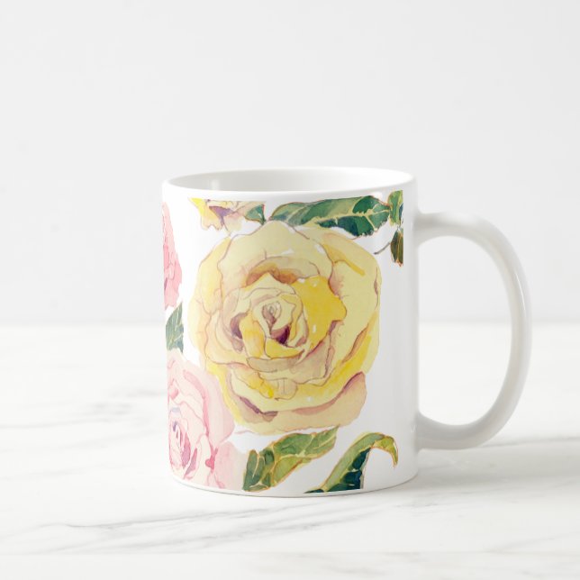 Pastel Roses Coffee Mug (Right)