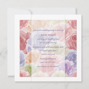 Pastel Roses Invitation