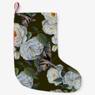 Pastel roses, wedding floral seamless. small christmas stocking