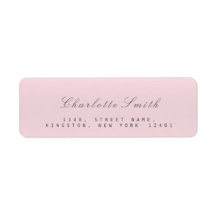 Pastel  RSVP Pink Rose Blush Return Address Labels