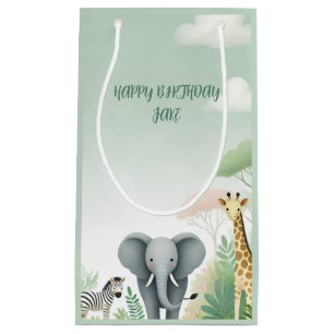 Pastel Safari Jungle Gift Bag for Kids