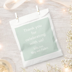 Pastel Sage Green Favour Bags