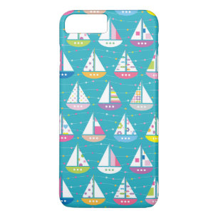 Pastel Sailboat Pattern iPhone 8 Plus/7 Plus Case