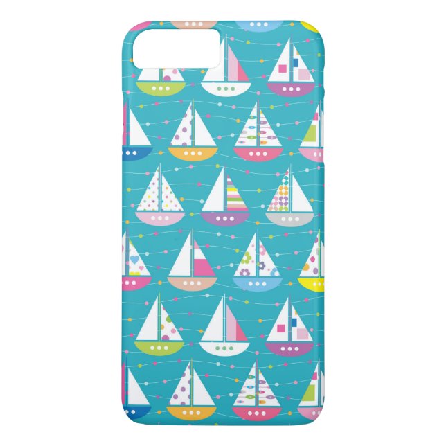 Pastel Sailboat Pattern Case-Mate iPhone Case (Back)