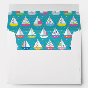 Pastel Sailboat Pattern Envelopes