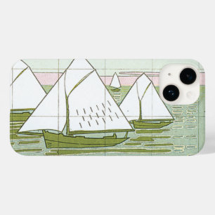 Pastel Sailboats Faux Tile iPhone Case
