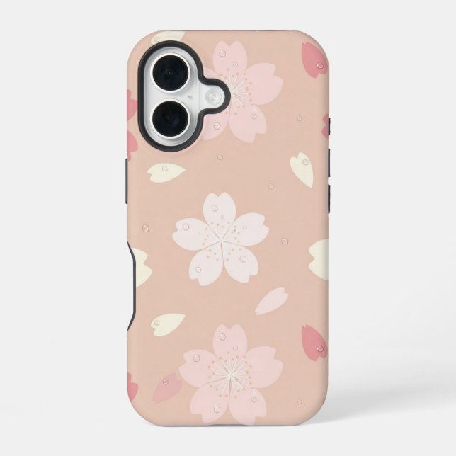 Pastel Sakura Blossom Seamless Pattern Phone Case  (Back)