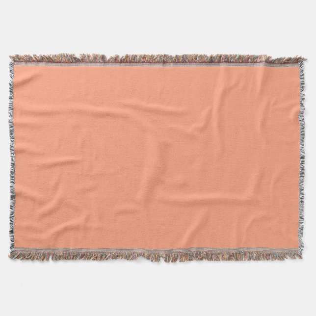 Pastel Salmon Solid Colour | Classic | Elegant Throw Blanket (Front)