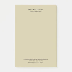 Pastel Sand Plain Professional Modern Minimailst Post-it Notes