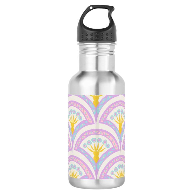 Pastel Scallop Pattern 532 Ml Water Bottle (Front)