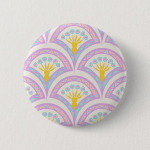 Pastel Scallop Pattern 6 Cm Round Badge