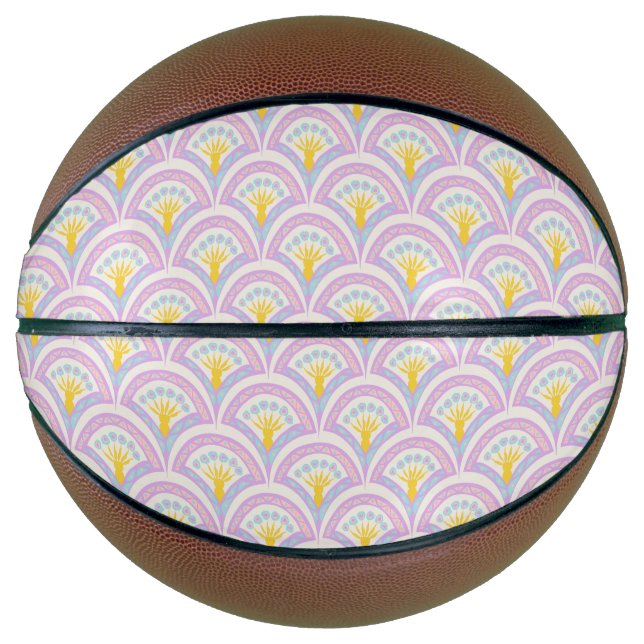 Pastel Scallop Pattern Basketball (Front)