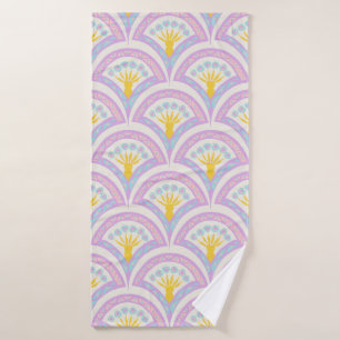 Pastel Scallop Pattern Bath Towel