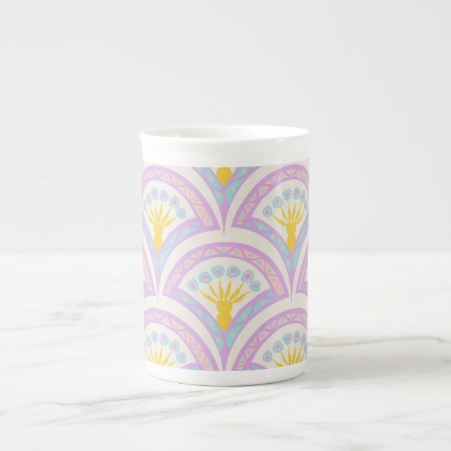 Pastel Scallop Pattern Bone China Mug (Front)