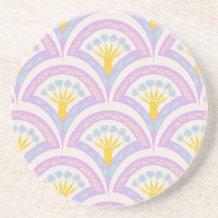 Pastel Scallop Pattern Coaster