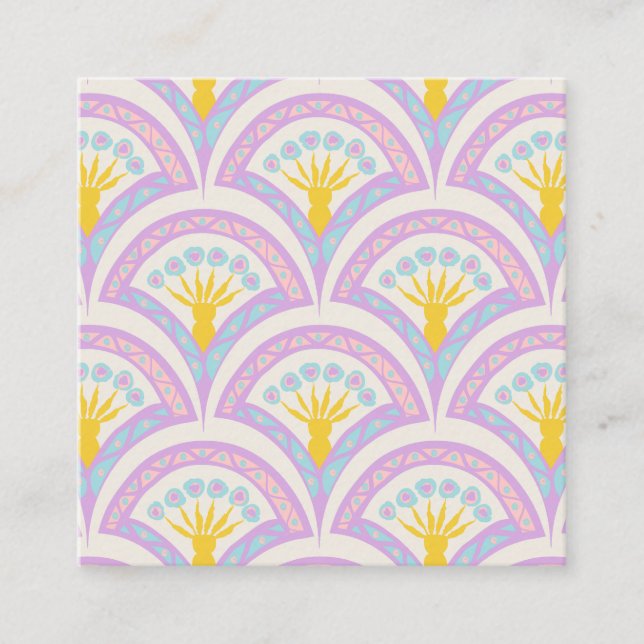 Pastel Scallop Pattern Discount Card (Front)