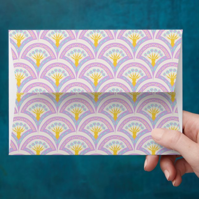 Pastel Scallop Pattern Envelope (Hand)