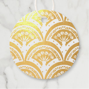 Pastel Scallop Pattern Favour Tags