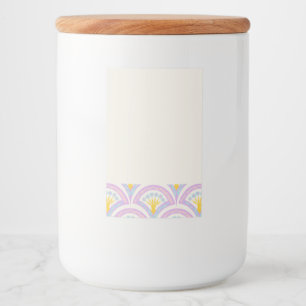 Pastel Scallop Pattern Food Label