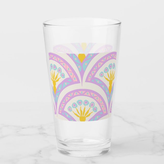 Pastel Scallop Pattern Glass (Front)