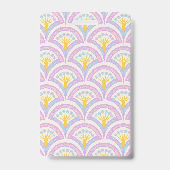 Pastel Scallop Pattern ID Badge (Front)