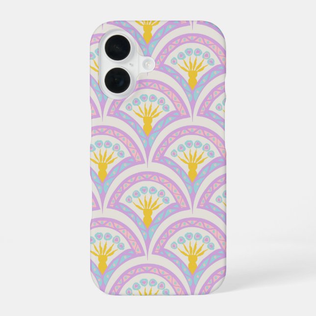 Pastel Scallop Pattern iPhone 16 Case (Back)