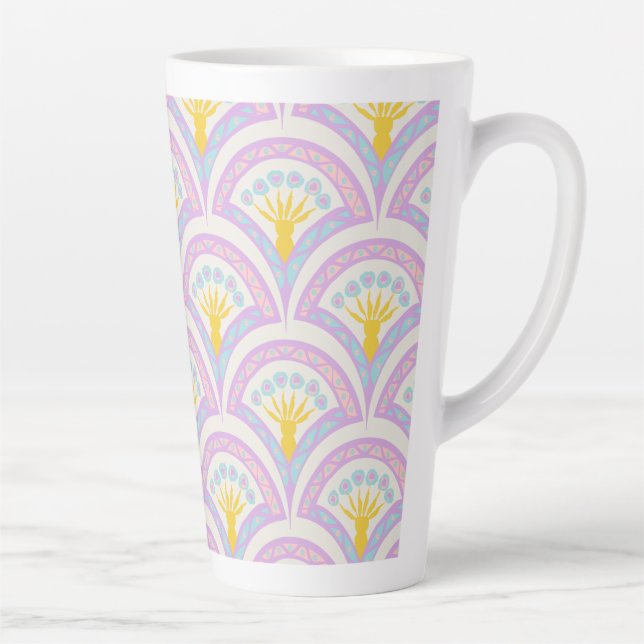 Pastel Scallop Pattern Latte Mug (Right)