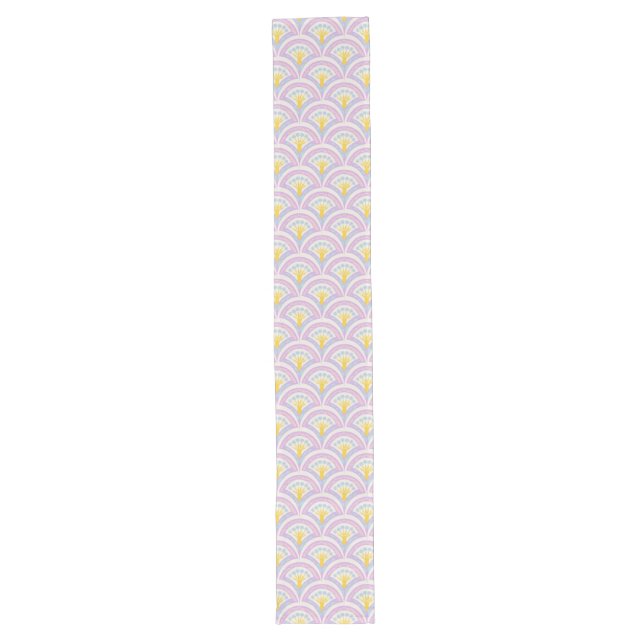 Pastel Scallop Pattern Long Table Runner (Front)