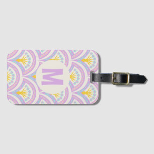 Pastel Scallop Pattern Luggage Tag