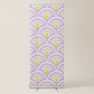 Pastel Scallop Pattern Retractable Banner