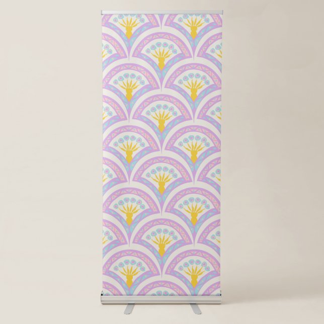 Pastel Scallop Pattern Retractable Banner (Front)