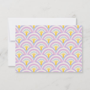 Pastel Scallop Pattern Thank You Card