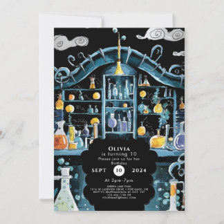 Pastel Science Experiment Scientist Birthday Invitation