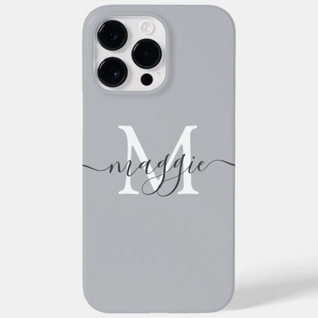 Pastel Script Monogram Case-Mate iPhone 14 Pro Max Case (Back)