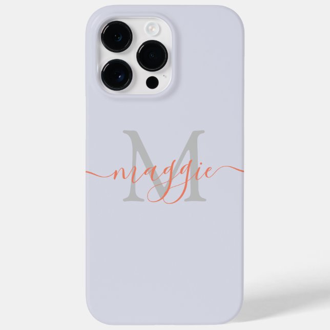 Pastel Script Monogram Case-Mate iPhone 14 Pro Max Case (Back)