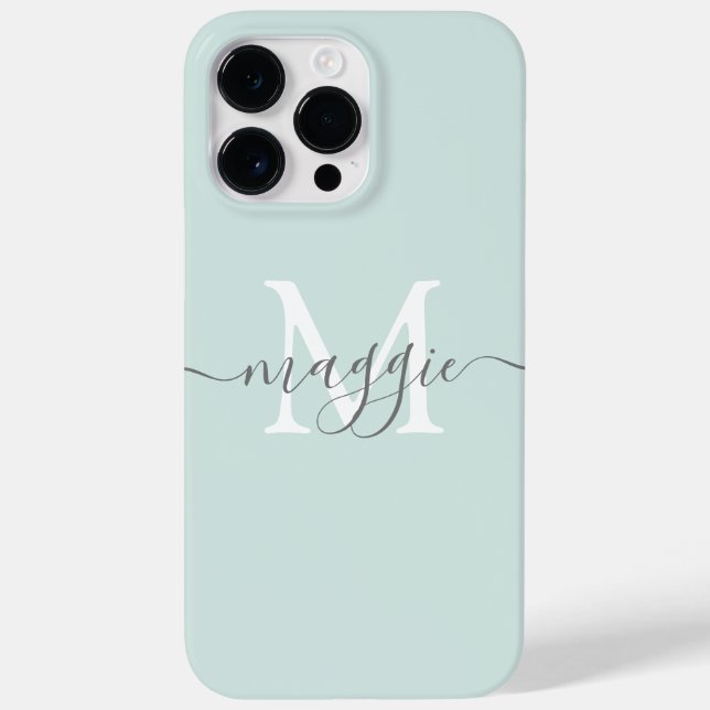 Pastel Script Monogram Case-Mate iPhone 14 Pro Max Case (Back)