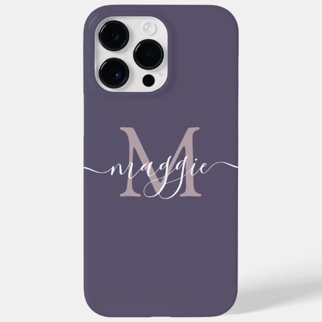Pastel Script Monogram Case-Mate iPhone 14 Pro Max Case-Mate iPhone Case (Back)