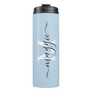 Pastel Script Monogram Thermal Tumbler