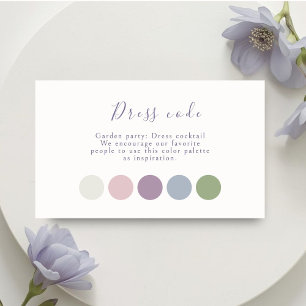 Pastel Script Wedding Attire Enclosure Card