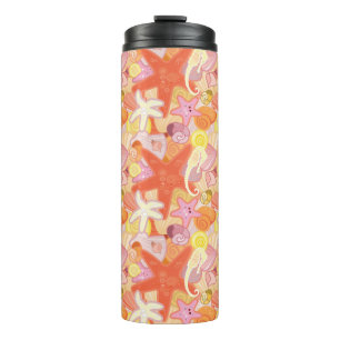 Pastel Sea Creature Pattern Thermal Tumbler