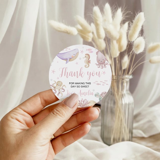 Pastel Sea Creatures Birthday Favour Tags (Creator Uploaded)