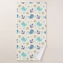 Pastel Sea Creatures – Ocean Towel Design
